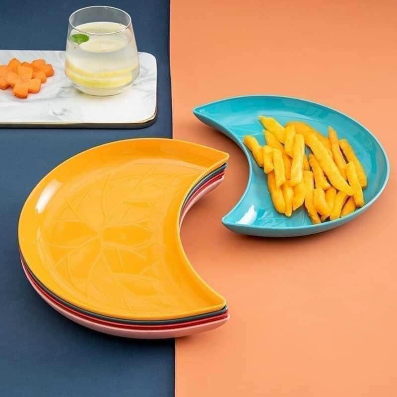Set 5 đĩa bán nguyệt đựng thức ăn dễ thương