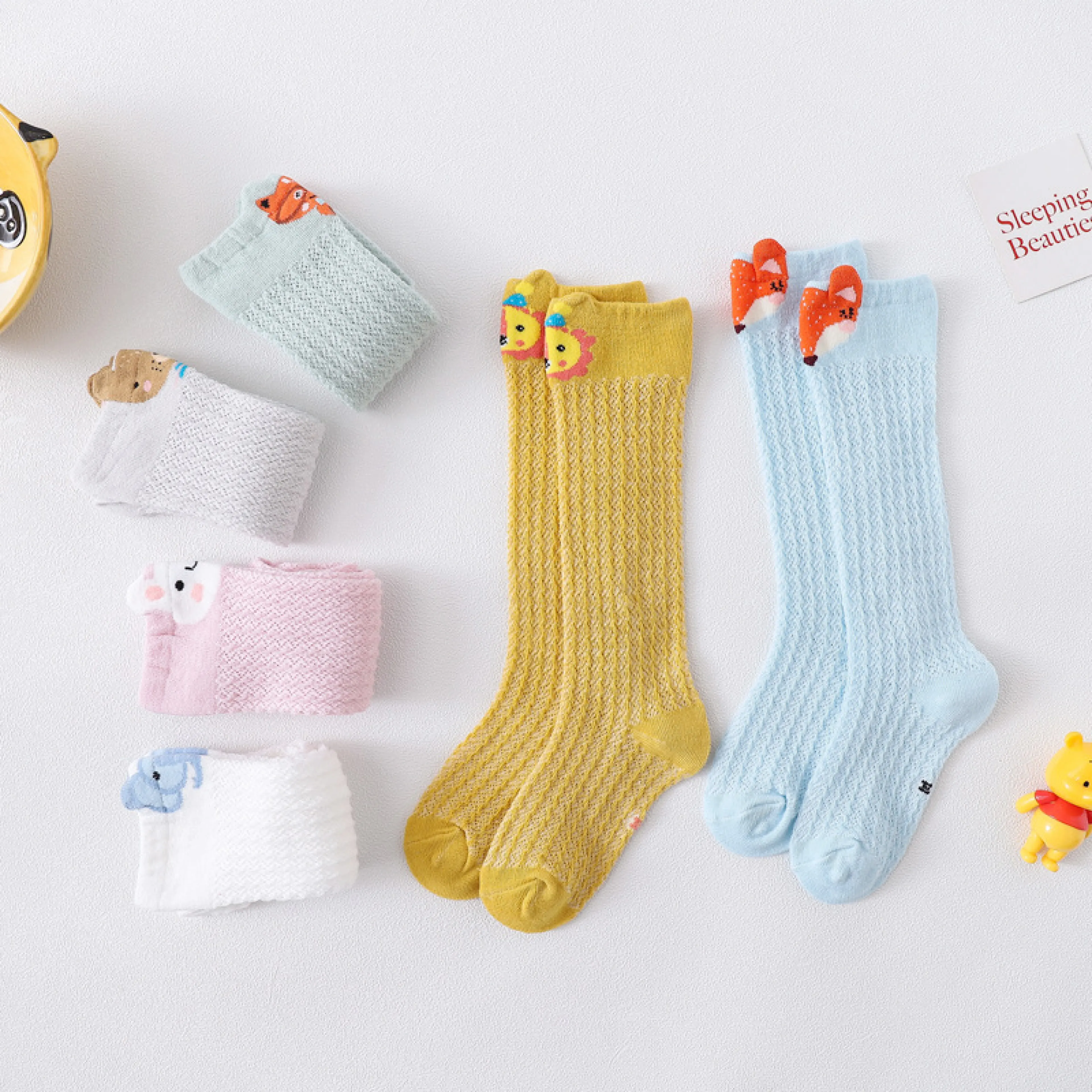 Socks, Children's Socks, Newborn Socks Cute Cartoon Socks Children's Long Socks, Cartoon Pattern, Good Ventilation, for Children My260