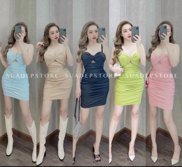 Đầm thun tăm phom body cực mốt.