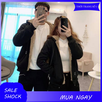 Áo Khoác Nỉ Lót Lông Cừu, Áo Hoodie Lót Lông Cừu Ấm Áp Dày Dặn HD-6368