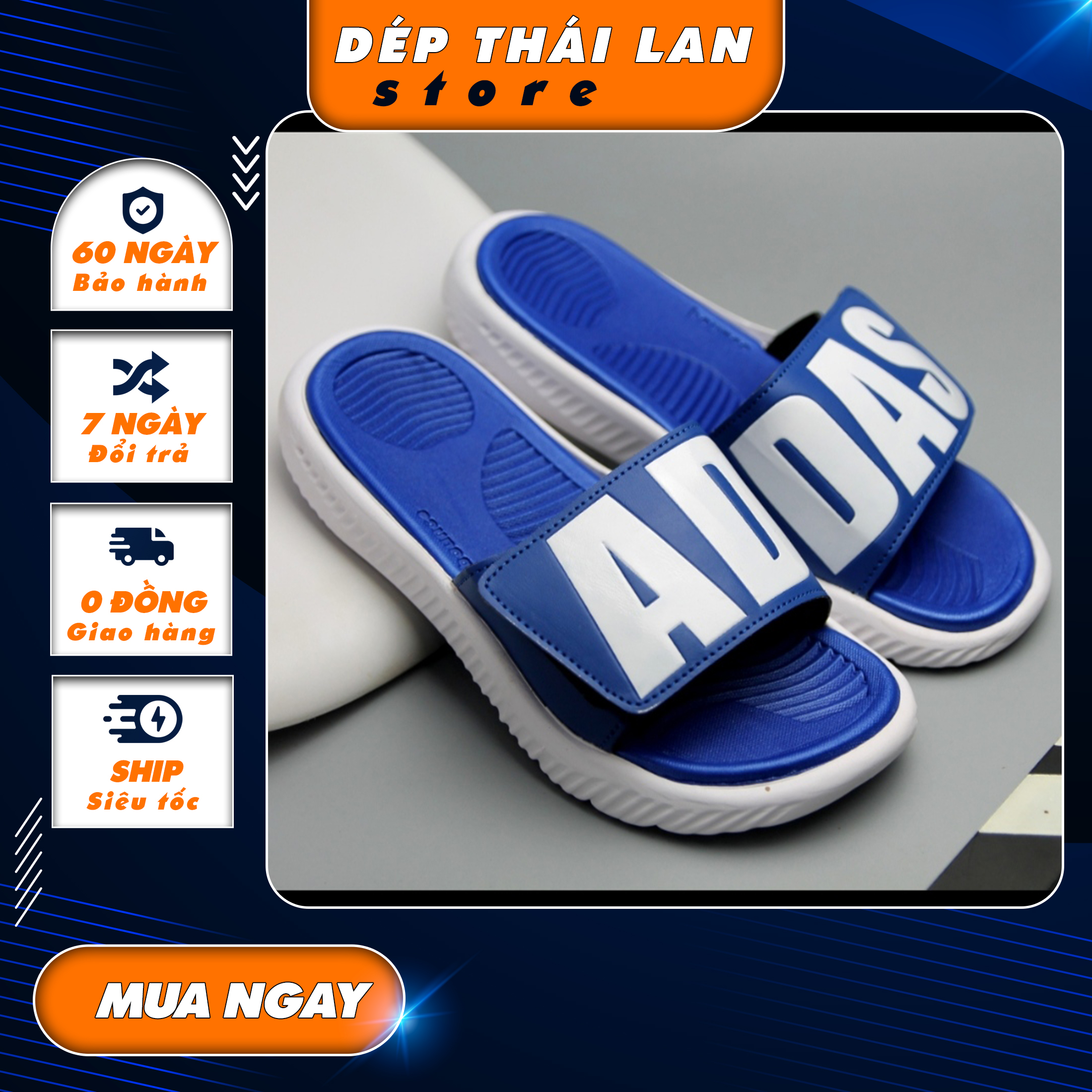 Dép Adidas Alphabounce Thái Lan Cao Cấp, Dép Quai Ngang