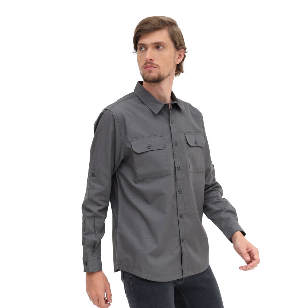 910007534 RAWSON LS SHIRT - GRY