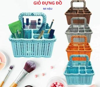 Giỏ Nhựa Vuông 6 Ngăn, Giỏ Đựng Phụ Kiện Nối Mi, Nail_Rổ Để Dụng Cụ Đa Năng Tiên Lợi_Phụ Liệu Mi Hậu