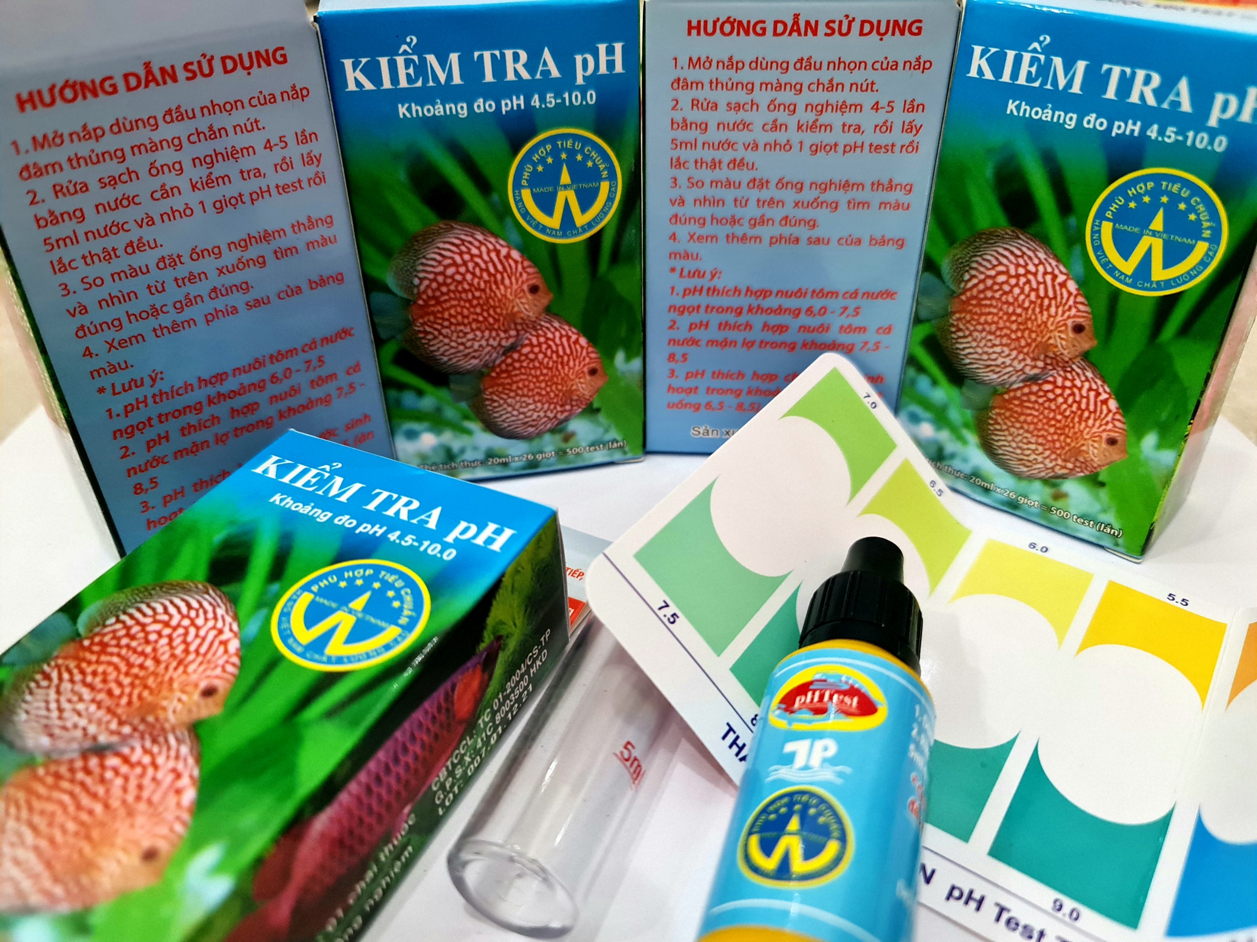 Dung dịch kiểm tra ph - dung dịch tăng ph - giảm ph cho hồ cá cảnh thuỷ sinh