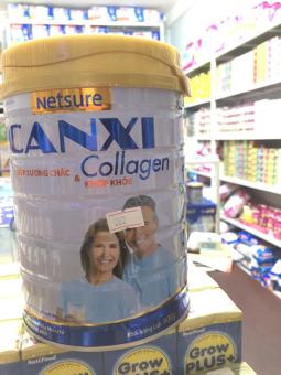 Sữa canxi bổ sung collagen cho người già (người tiểu đường dùng được) - Netsure canxi collagen lon 900g