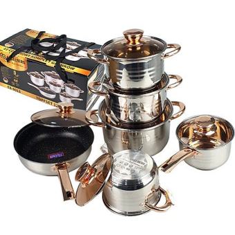 Bộ Nồi Đức đúc nguyên chiếc Cao Cấp 6 món 12 chiếc bảo hành 12 tháng