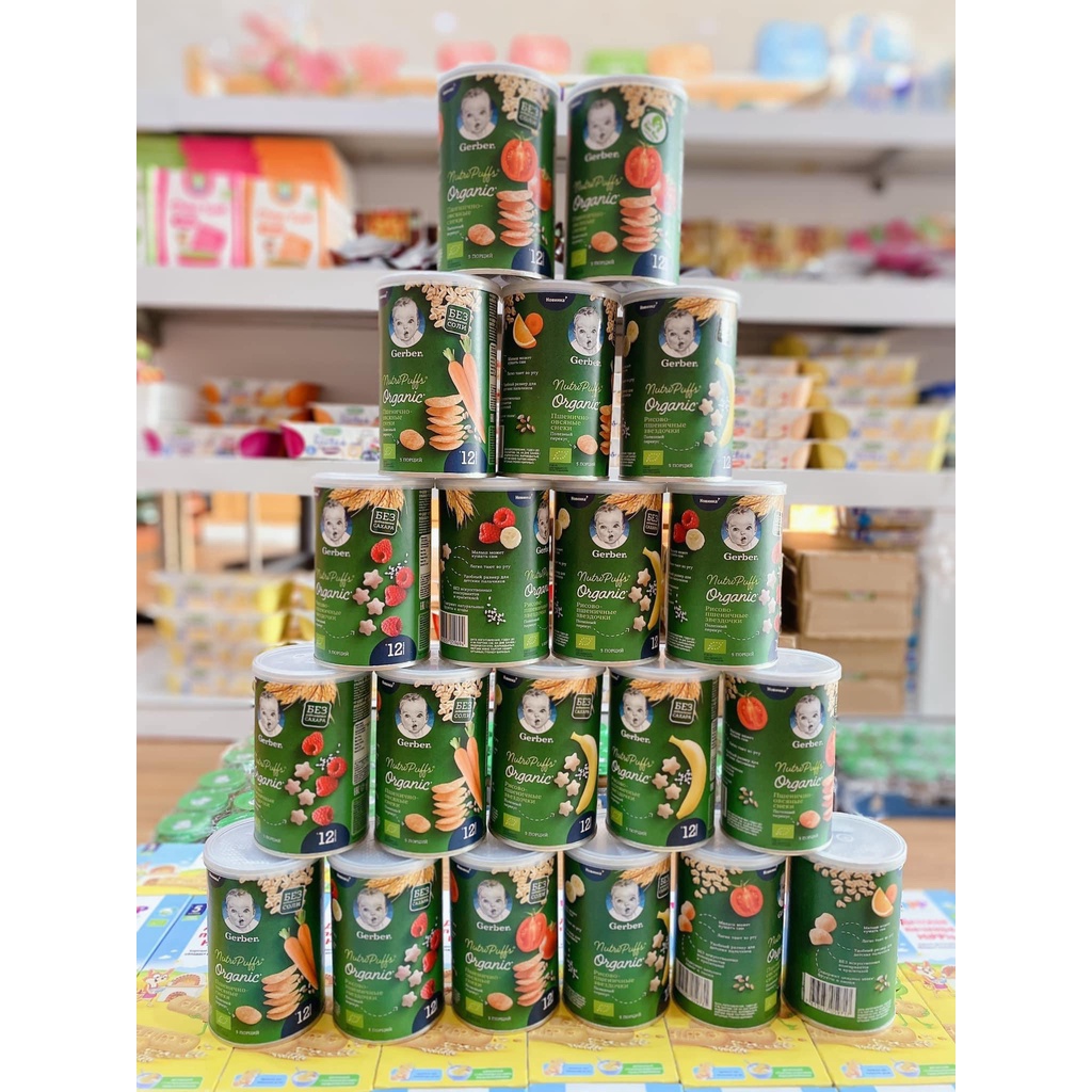 Bánh ăn dặm gerber organic nga cho bé