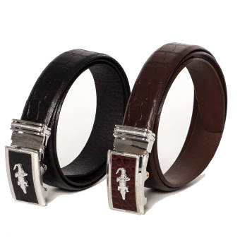 Dây nịt da bò thật dập vân cá sấu VO012404