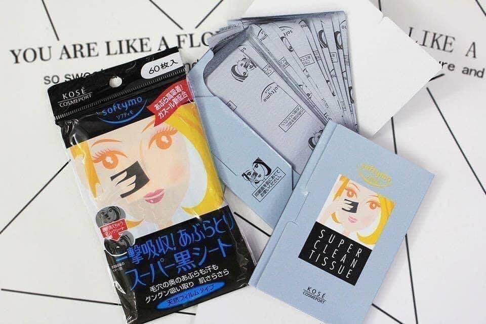 Giấy thấm dầu Kose Softymo than hoạt tính
