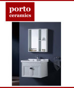 Porto 1066 White Wall Hung Bathroom Vanity Set with Mirror