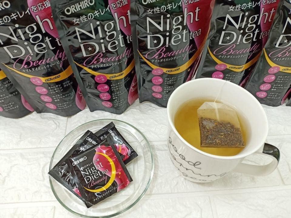 trà giảm cân orihiro night diet tea nhật bản 2