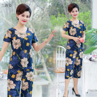 sét đồ bộ trung niên nữ-Đồ bộ trung niên nữ- bộ mặc nhà nữ- quần áo trung niên nữ đồ bộ thun trung niên nữ u50-u60-u70