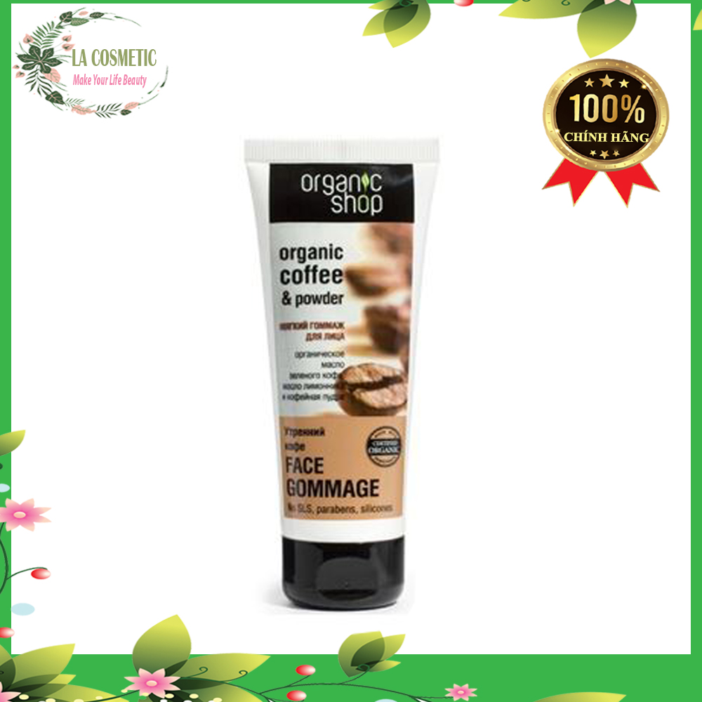 Tẩy Tế Bào Chết Mặt Organic Shop Face Gommage 75ml