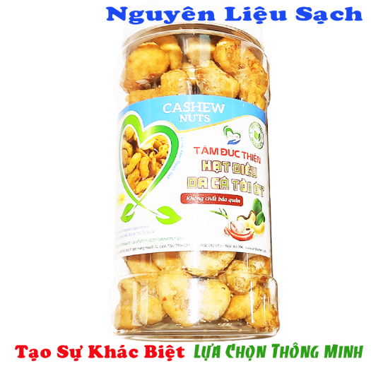 Hộp 230GR Hạt Điều Da Cá Rang Tỏi Ớt Tâm Đức Thiện Thực Phẩm Ăn Liền đồ ăn vặt Lazada bánh kẹo quà Tết