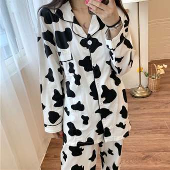 Set Bộ Pijama Bò Sữa DD From Rộng Unisex Lapi VN, Đồ Bộ Mặc Nhà Tay Dài Freesize, Nam Nữ Đều Mặc Đẹp T5