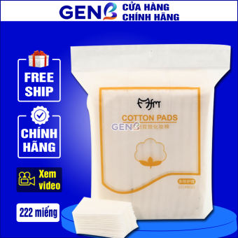 Bông Tẩy Trang Cotton Pads 222 Miếng - Bông Tẩy Trang Cotton Pads 3 Lớp Thấm Hút Nhanh Chóng , Tẩy Sạch Bụi Bẩn , Dày Dặn , Không Để Lại Xơ Skincare Da Mặt - Mỹ Phẩm Nội Địa Trung GENB