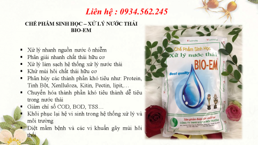 Chế phẩm sinh học xử lý nước thải BIO-EM