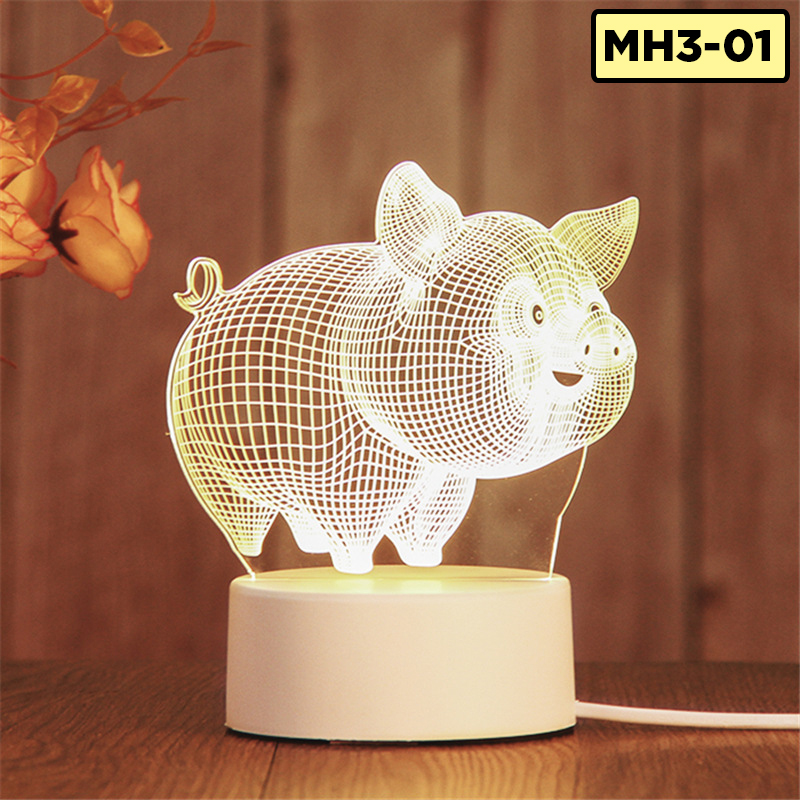 Đèn LED 3D nhiều mẫu khác nhau, quà tặng tình yêu, mô hình xe đẹp,đèn ngủ đèn trang trí decor