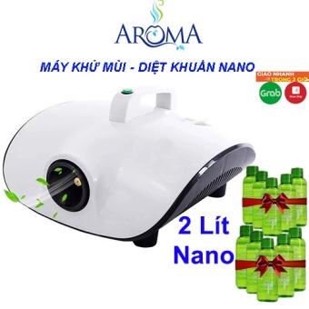 Máy Khử Khuẩn, Khử Mùi Nano Bạc, Diệt Mọi Vi Khuẩn Loại Trừ Ẩm Mốc Cho Gia Đình, Trên Xe Ô Tô, Nhà Hàng, Quán Ăn - Máy + 500ml Dd Nano