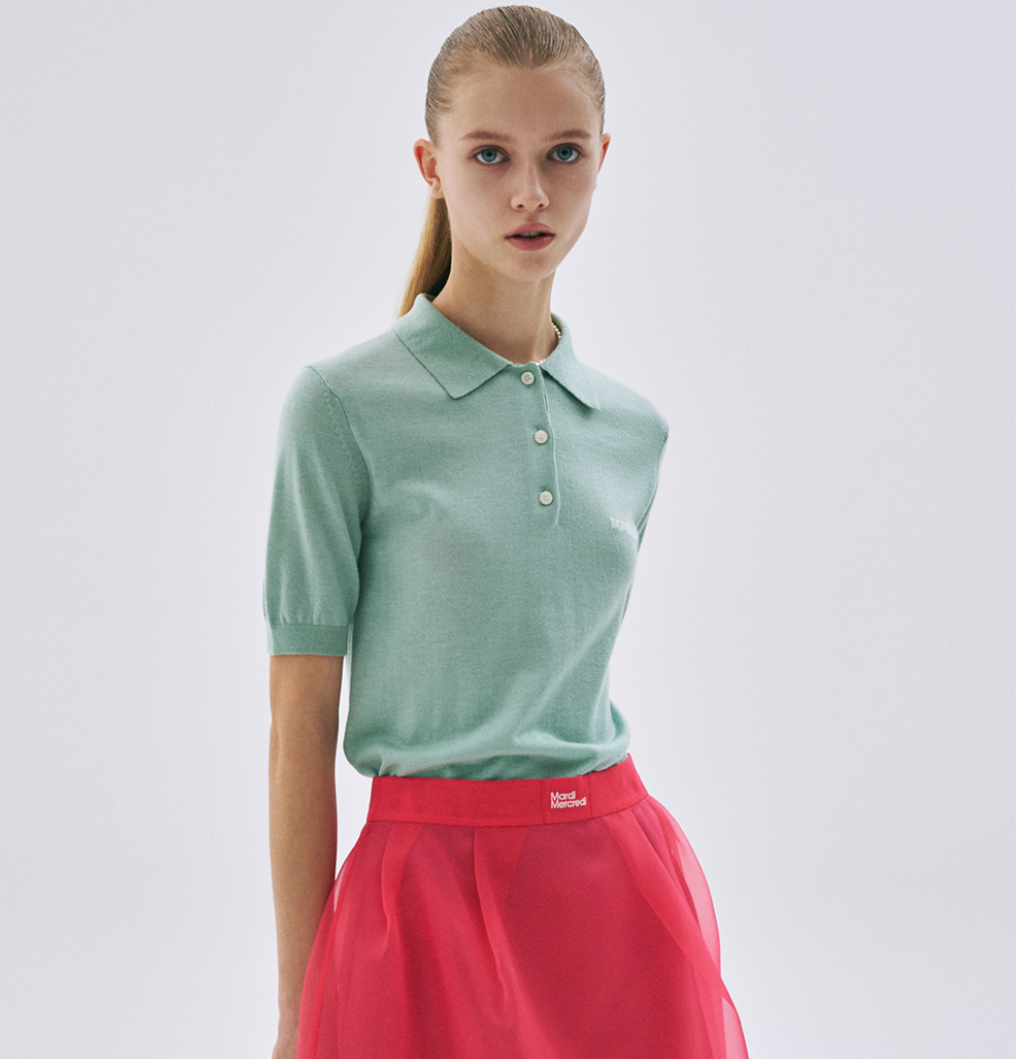 CHEMISE SLIM EN TRICOT MARDI MERCREDI PIQUET (Nouveauté 2025)