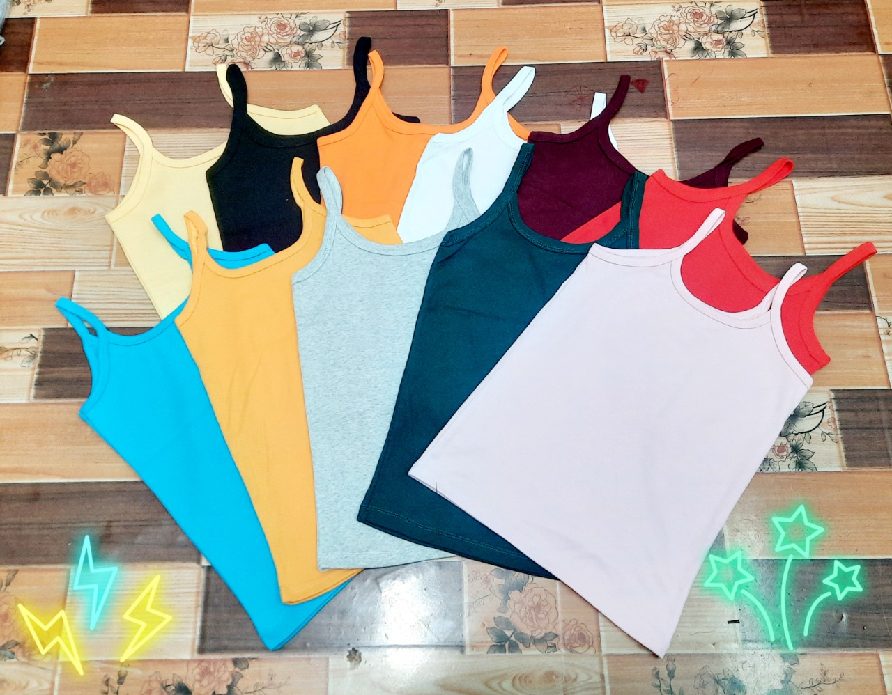 3 áo 2 dây , áo sọc 2 dây - áo thun thể thao nữ