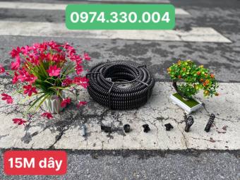Combo 15m dây thông cống + 6đầu thông + kết nối máy khoan