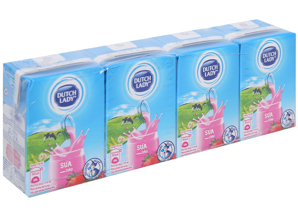 Lốc 4 hộp sữa tiệt trùng cô gái hà lan 110ml
