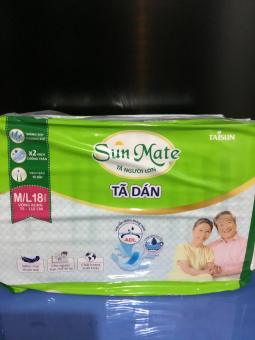 Combo 3 Gói Tã dán Sunmate ML18 (18 miếng) - Date mới