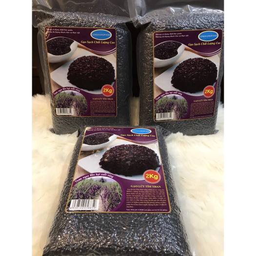 GẠO LỨT TÍM THAN AN KHANG FOOD (HÚT CHÂN KHÔNG 2KG)