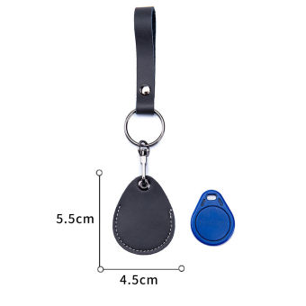 Bao Đựng Thẻ Ra Vào Bằng Da Bò Thật Túi Móc Khóa Vòng Kẹp Ví Chìa Khóa Xe Hơi Phụ Kiện Thủ Công Cho Nam Nữ, Quà Tặng Tự Làm