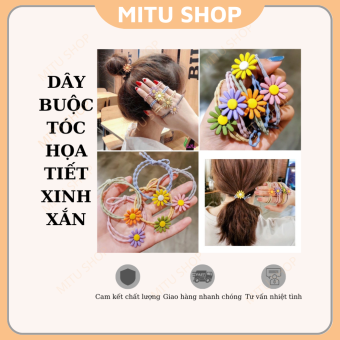 Dây buộc tóc co giãn họa tiết xinh xắn cho nữ