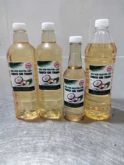 Dầu dừa nguyên chất 100% nấu thủ công, ép nóng, dùng để dưỡng tóc, dưỡng da, nấu ăn, tay trang