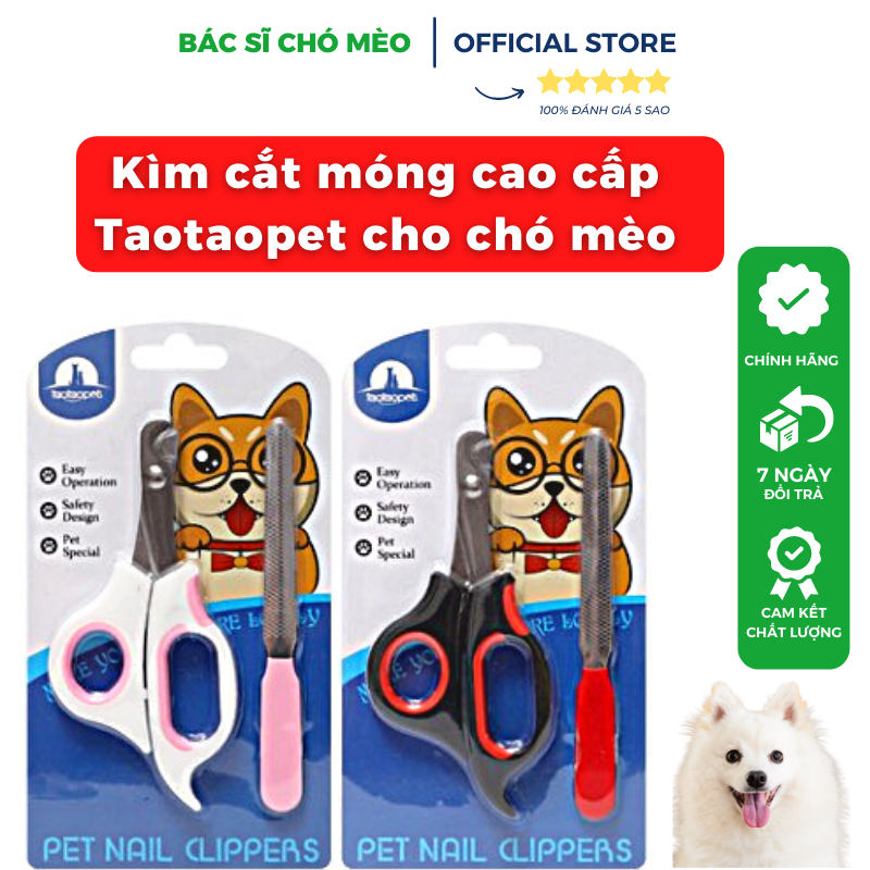 Kìm Kềm cắt móng chó mèo kèm dũa móng chó mèo Taotaopet SIÊU BÉN
