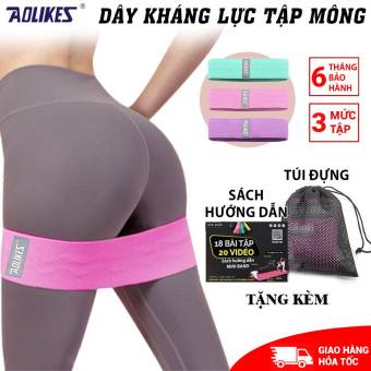 Dây kháng lực, dây kháng lực tập gym, mini band vải Aolikes 3604