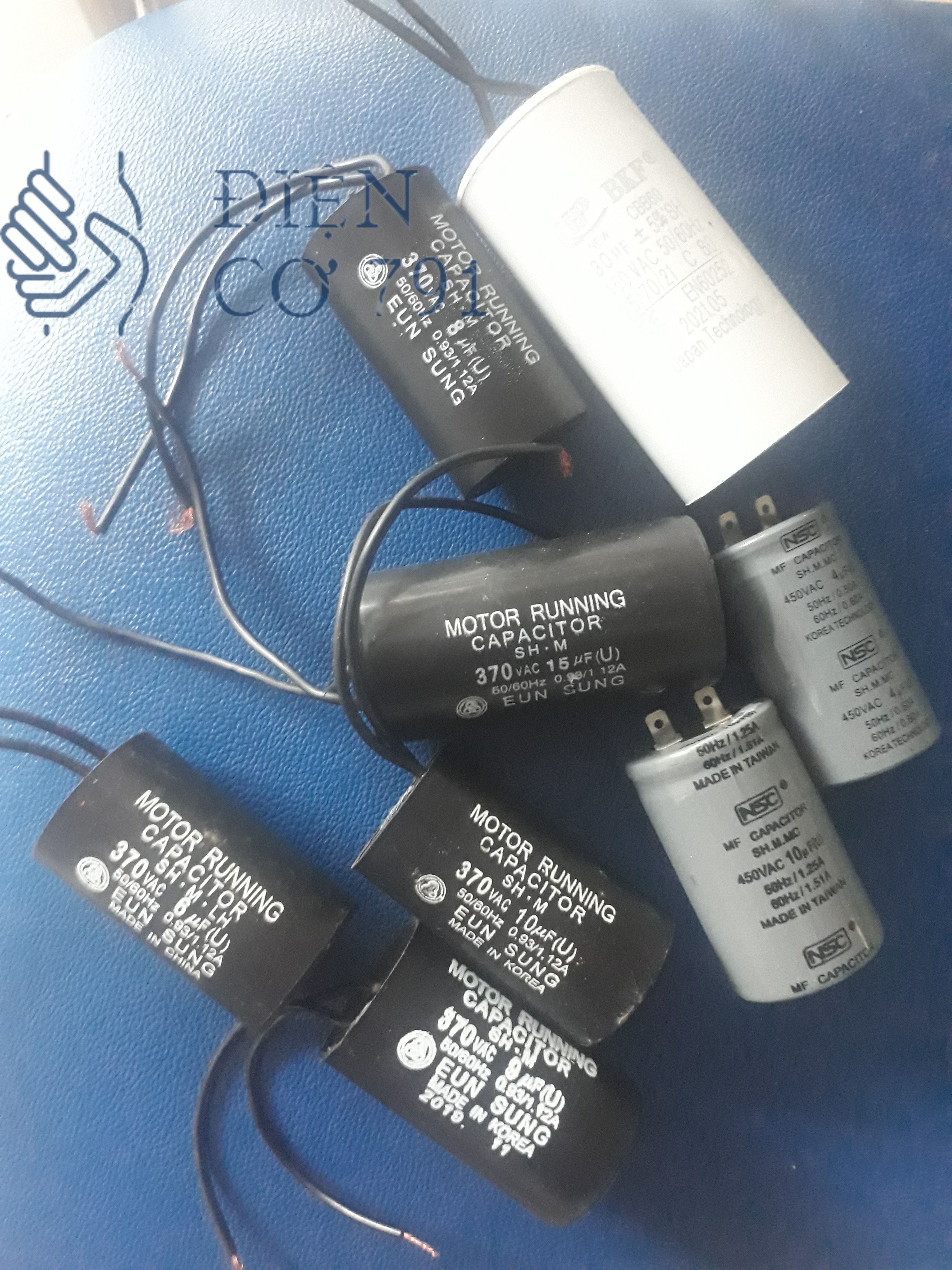 Tụ đề cho motor động cơ máy bơm các loại 6uf 8uf 10uf 15uf...