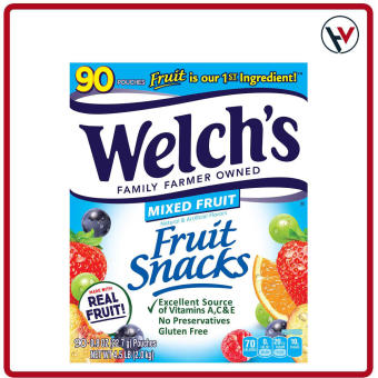KẸO DẺO TRÁI CÂY WELCH'S FRUIT SNACKS 90 GÓI MỸ (Date 3.2024)