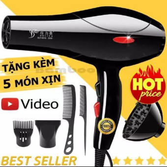 (Review) Máy sấy tóc 2 chiều công xuất lớn máy sấy tóc 2 chiều nóng lạnh - Máy Sấy Tóc Tạo Kiểu Deliya Công Suất Lớn 2200W Tặng Kèm Bộ Phụ Kiện 5 Chi Tiết BẢO HÀNH 12 THÁNG TOÀN QUỐC