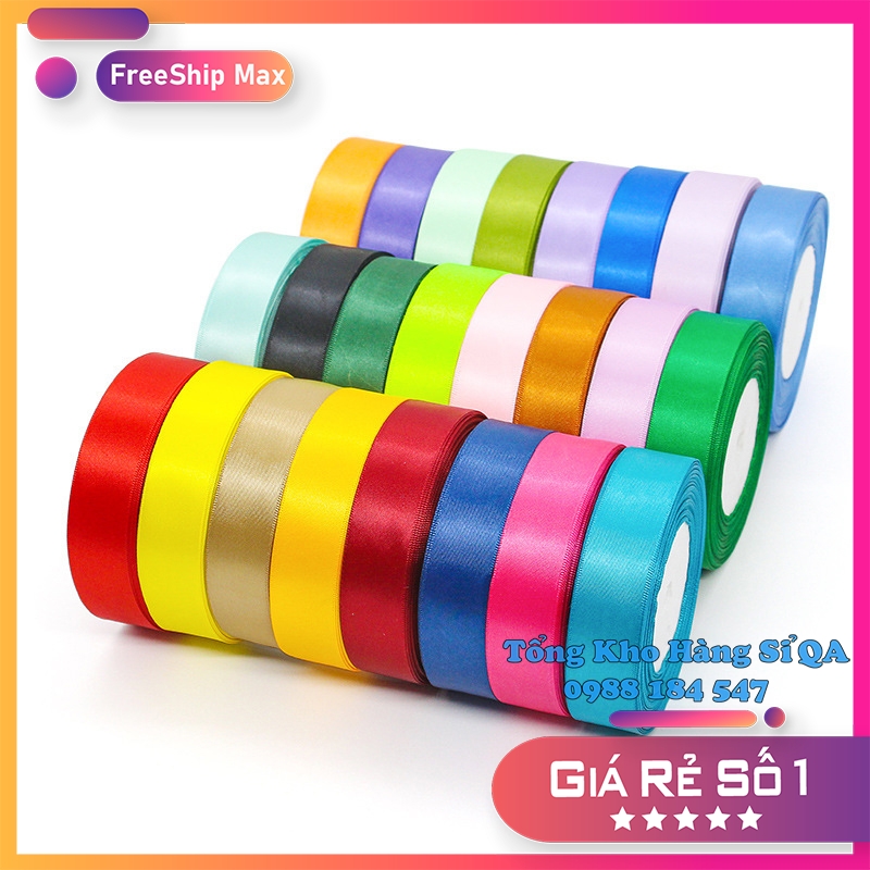 Ruy băng lụa satin bản rộng 2cm