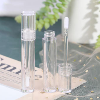 1 Ống Đựng Son Bóng Trong Suốt Rỗng 5Ml Ống Đựng Son Bóng Mỹ Phẩm Trong Suốt Hình Tròn Ống Đựng Son Bóng Kèm Đũa