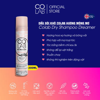 Dầu gội khô COLAB hương Mộng mơ (Dreamer) 200ml| Trả lại mái tóc sạch sẽ và tươi mới chỉ sau 5s