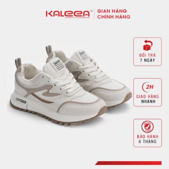 ☑♤ Giày Thể Thao Nữ Đi Bộ Tập Gym Chất Liệu Lưới Dệt Kim Siêu Mềm Mại Chống Trơn Trượt Cực Bền KALEEA T79 Sneaker Đế Cao 4p