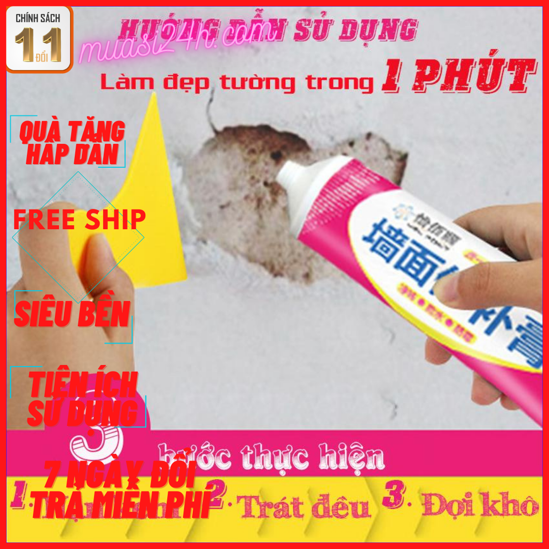 Keo trám vá tường thông minh - keo vá tường chống thấm - keo chà ron gạch - keo dán tường vôi phục hồi vết nứt mốc tường