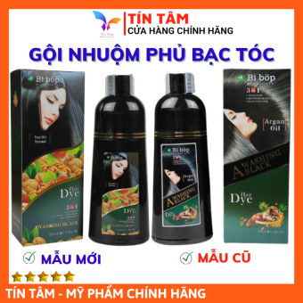 Dầu Gội Nhuộm Phủ Bạc Tóc Màu Đen BIBOP Nhật Bản 500ml