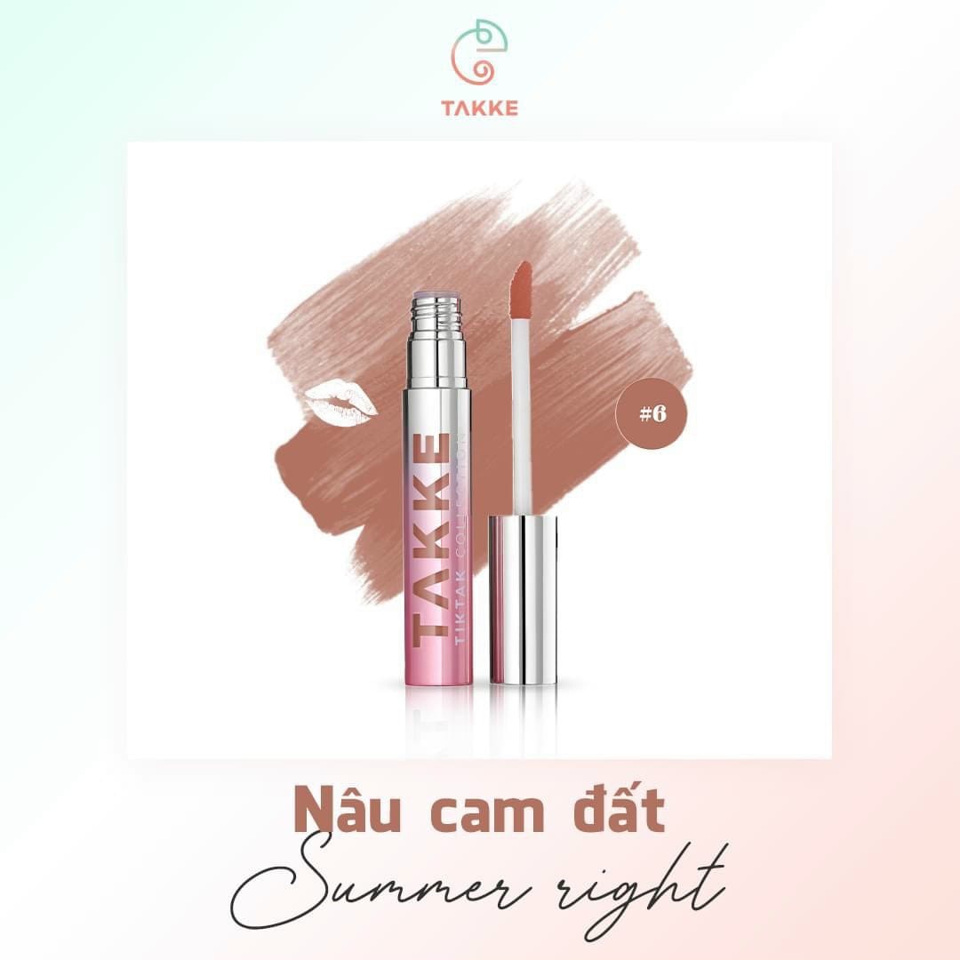 Son kem lì takke dưỡng môi màu nâu cam đất - summer night