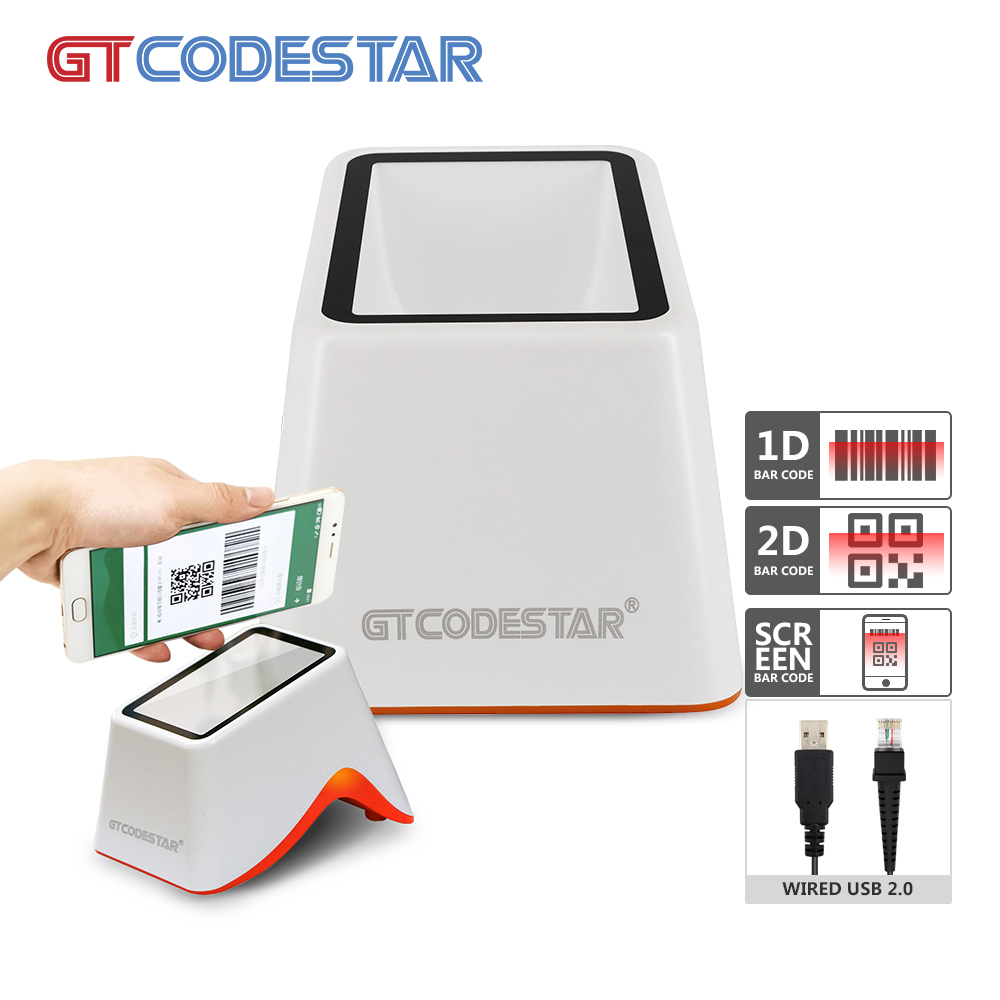 GTCODESTAR GT-790A Platform Scanner Barcode Supermarket Retail Store Mobile Payment Box Scan Screen Bar code 1D 2D Qr Barcode Scanner ราคา 1,658 บาท*ส่งฟรี