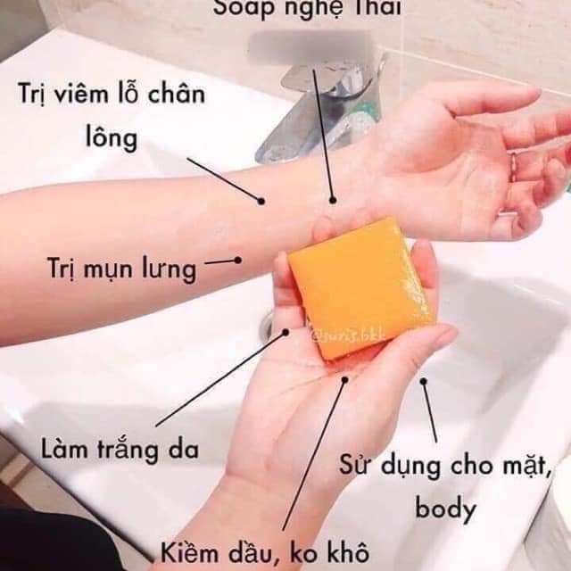 [CHUẨN THÁI LAN] Xà Phòng Cam Nghệ GALONG SOAP Trắng Da Hỗ Trợ Giảm Mụn Hiệu Quả [MUA NGAY]