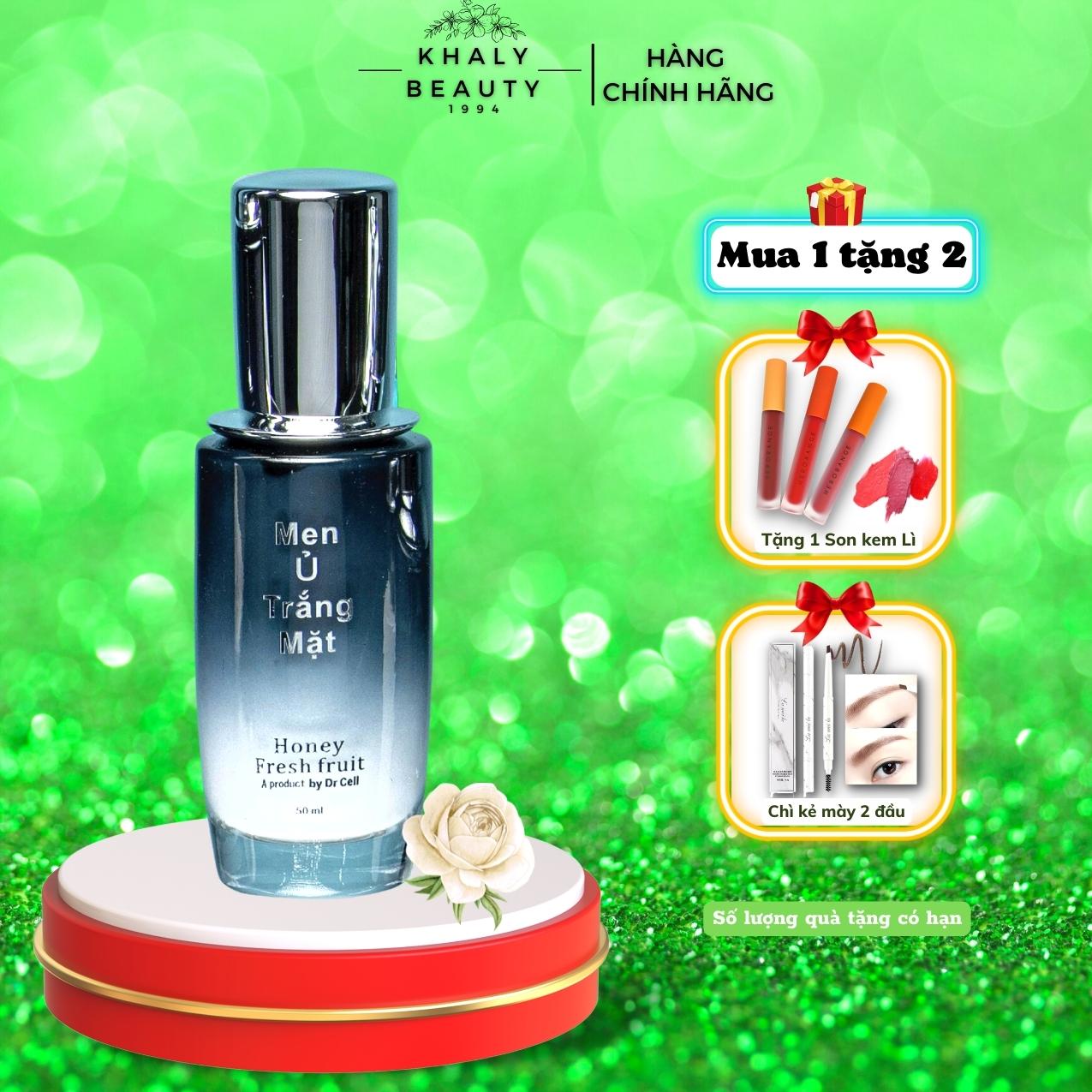 Men ủ trắng da mặt cấp tốc Honey Fresh Fruit (DR CELL) 50ml, dưỡng trắng da mặt 100% từ trái cây Lên men giúp da trắng hồng, đẹp mịn màng-KHALY BEAUTY