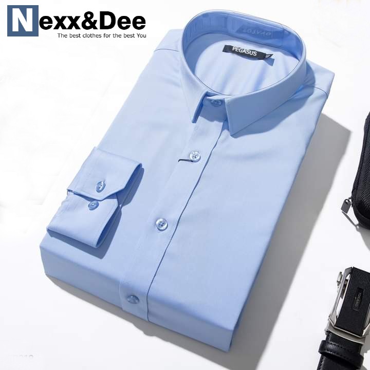 Áo sơ mi nam công sở tay dài trơn sang trọng cực đẹp NS214