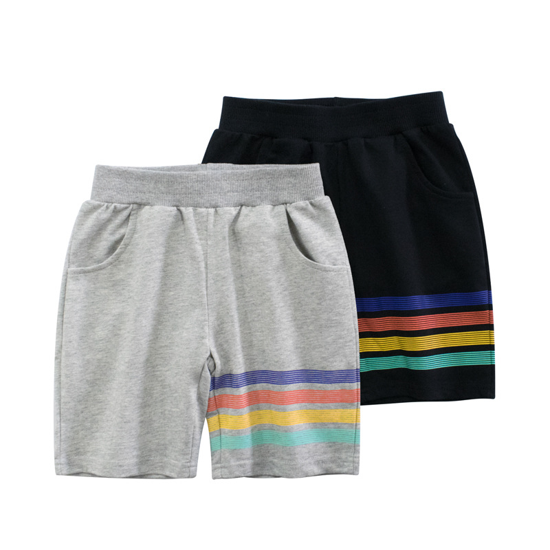 Quần short bé trai Quảng Châu - Quần thun cộc trẻ em Quần sọc bé trai kunkid 27kid