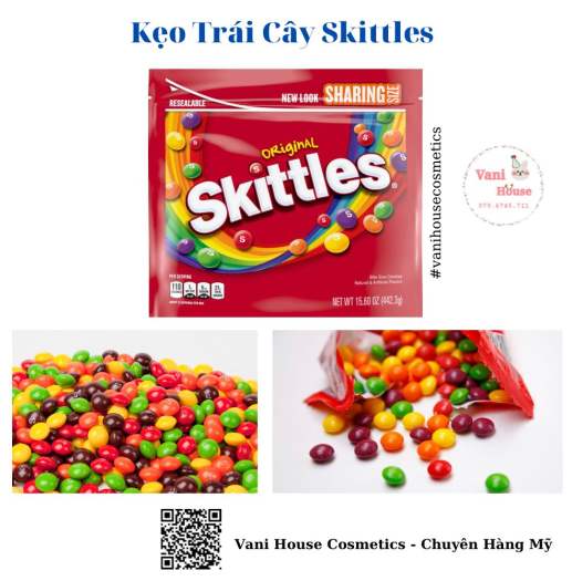 Kẹo Skittles Original - Hàng Mỹ